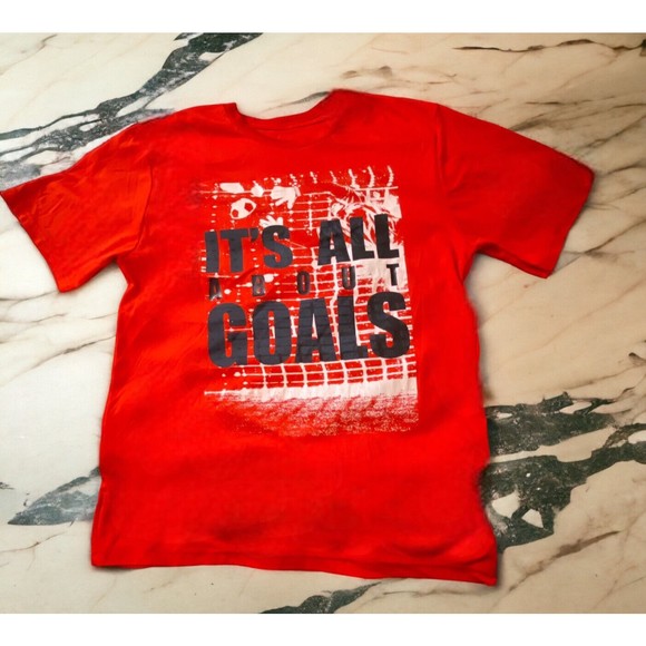 FILA Sport TruDry “It’s All About Goals” Soccer Red Unisex Tee T-Shirt Youth XL - Picture 1 of 6